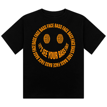 Bass Face Neon UV Reactive Cropped Tshirt