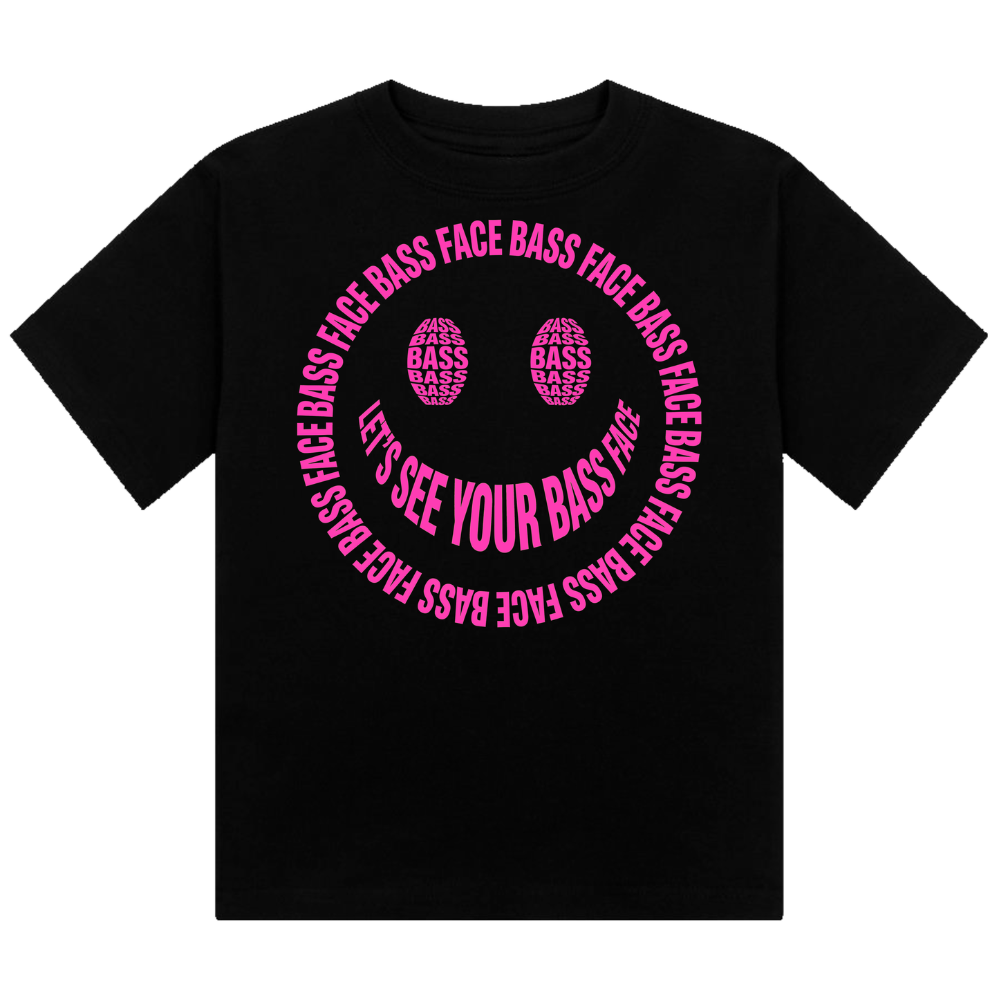 Bass Face Neon UV Reactive Cropped Tshirt