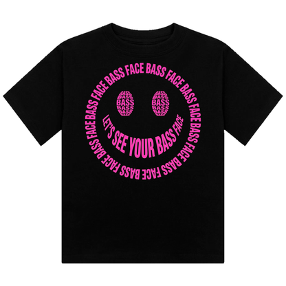 Bass Face Neon UV Reactive Cropped Tshirt