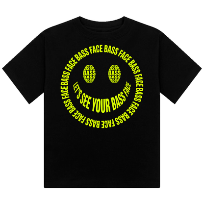 Bass Face Neon UV Reactive Cropped Tshirt