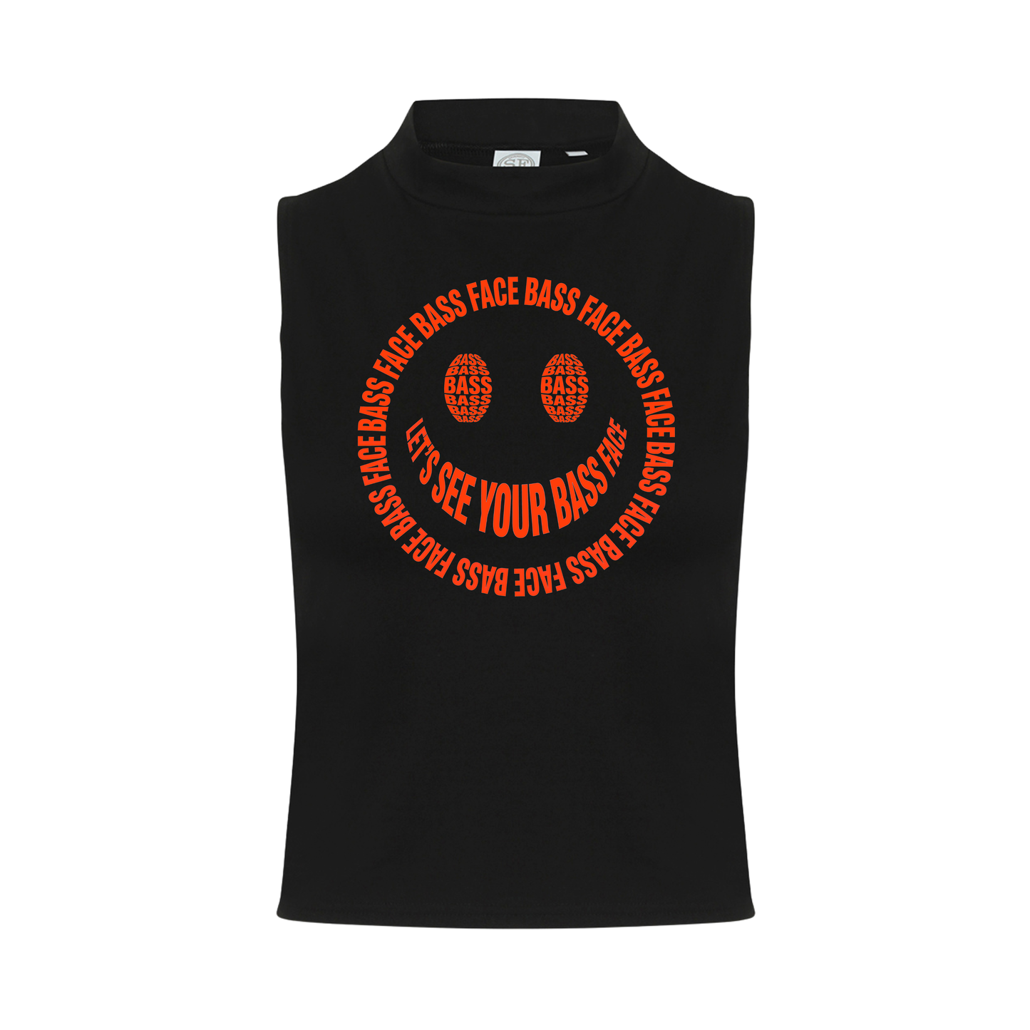Bass Face Neon UV Reactive Sleeveless Crop