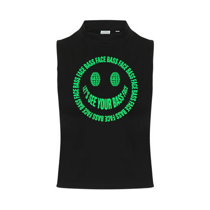 Bass Face Neon UV Reactive Sleeveless Crop