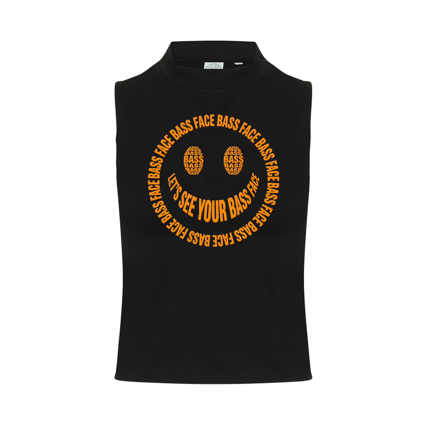 Bass Face Neon UV Reactive Sleeveless Crop