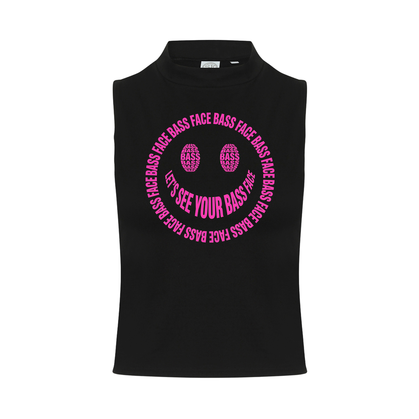 Bass Face Neon UV Reactive Sleeveless Crop