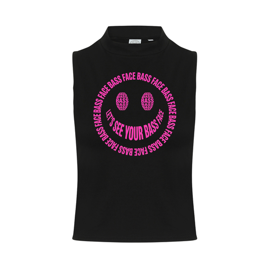 Bass Face Neon UV Reactive Sleeveless Crop
