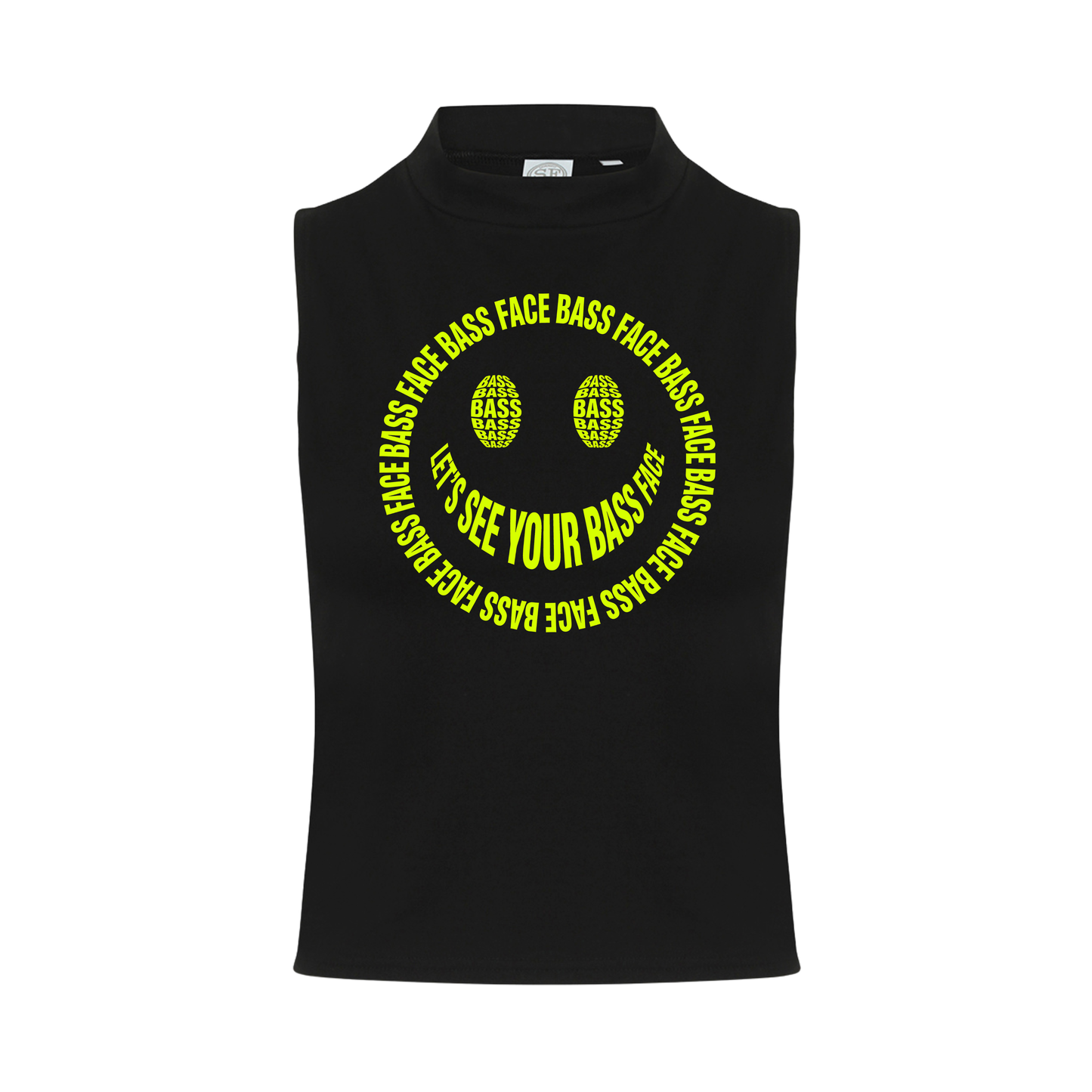 Bass Face Neon UV Reactive Sleeveless Crop