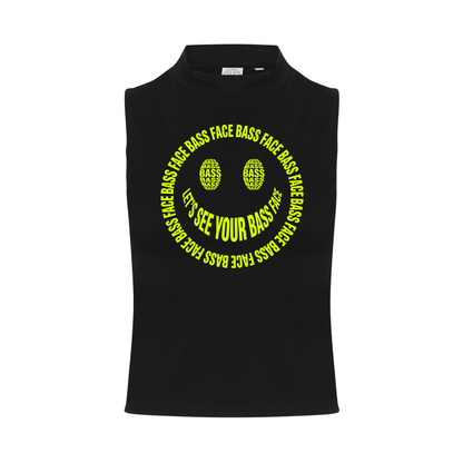 Bass Face Neon UV Reactive Sleeveless Crop