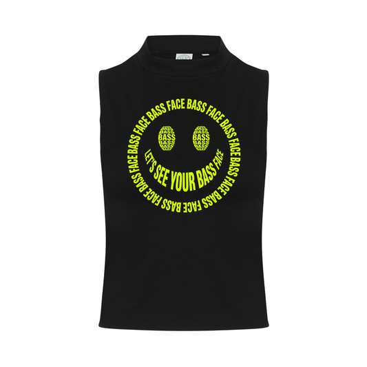 Bass Face Neon UV Reactive Sleeveless Crop