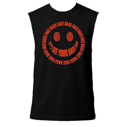 Bass Face Neon UV Reactive Sleeveless Tshirt