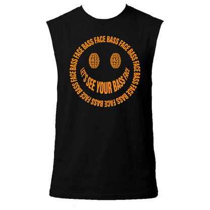 Bass Face Neon UV Reactive Sleeveless Tshirt