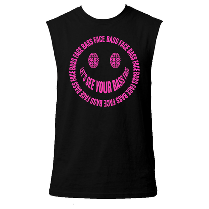Bass Face Neon UV Reactive Sleeveless Tshirt