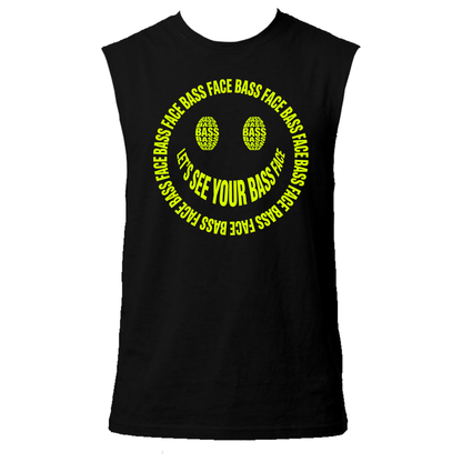 Bass Face Neon UV Reactive Sleeveless Tshirt