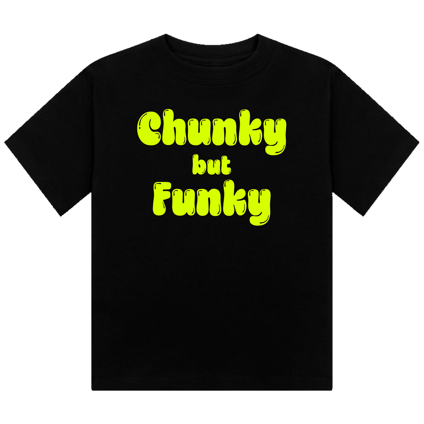 Chunky But Funky Neon UV Reactive Cropped Tshirt