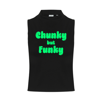Chunky But Funky Neon UV Reactive Sleeveless Crop