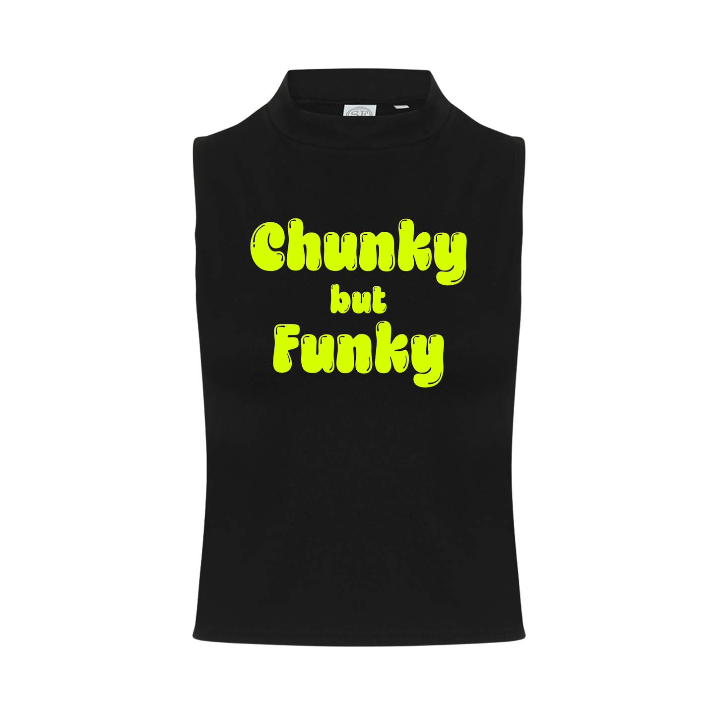 Chunky But Funky Neon UV Reactive Sleeveless Crop