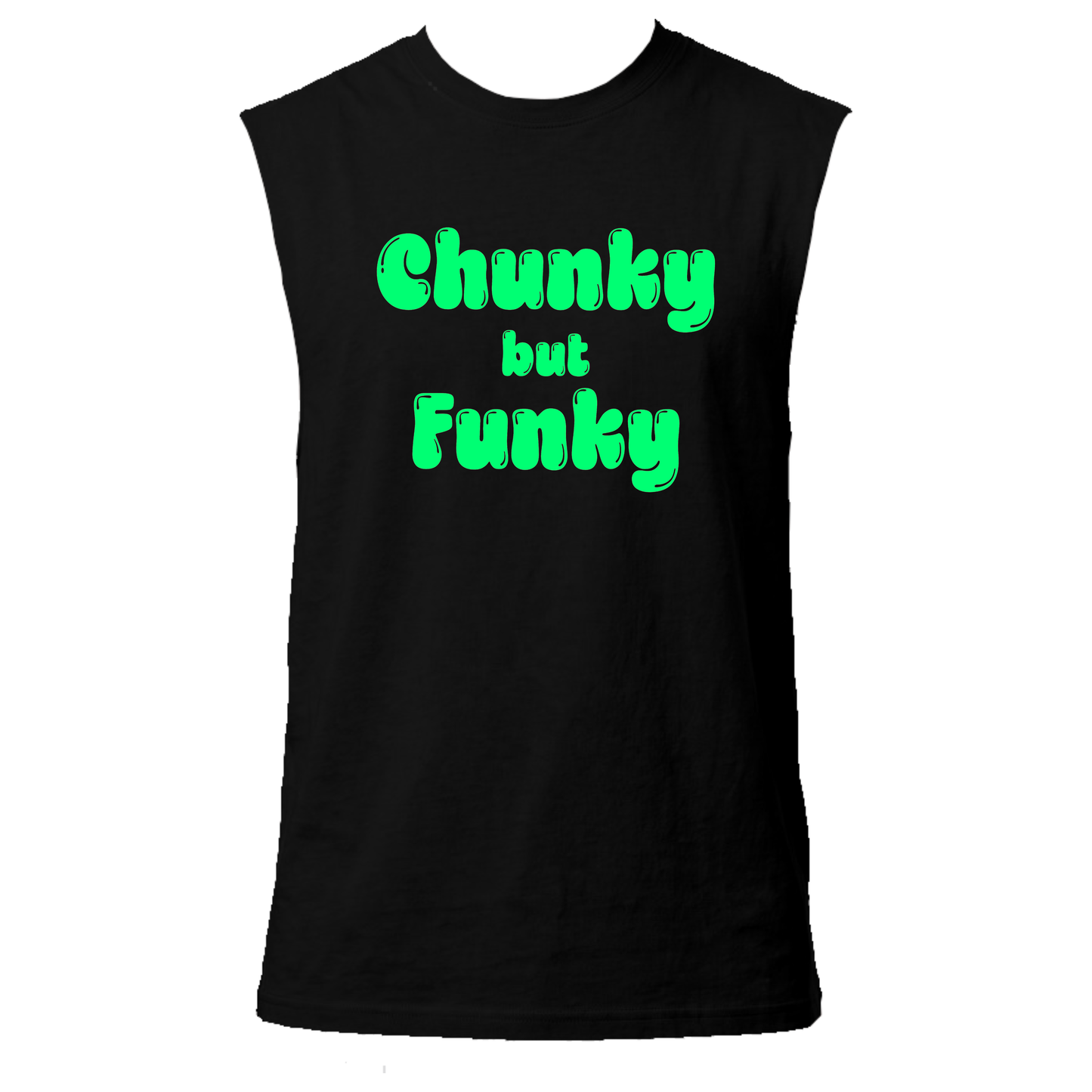Chunky But Funky Neon UV Reactive Sleeveless Tshirt