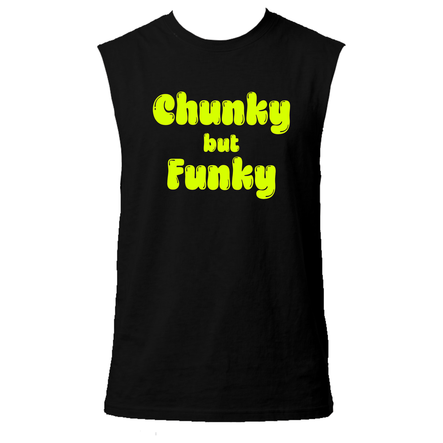 Chunky But Funky Neon UV Reactive Sleeveless Tshirt