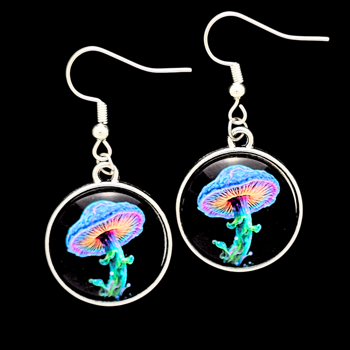 Cosmic Mushroom Drop Earrings