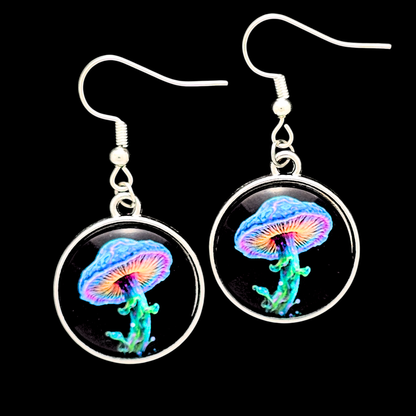 Cosmic Mushroom Drop Earrings