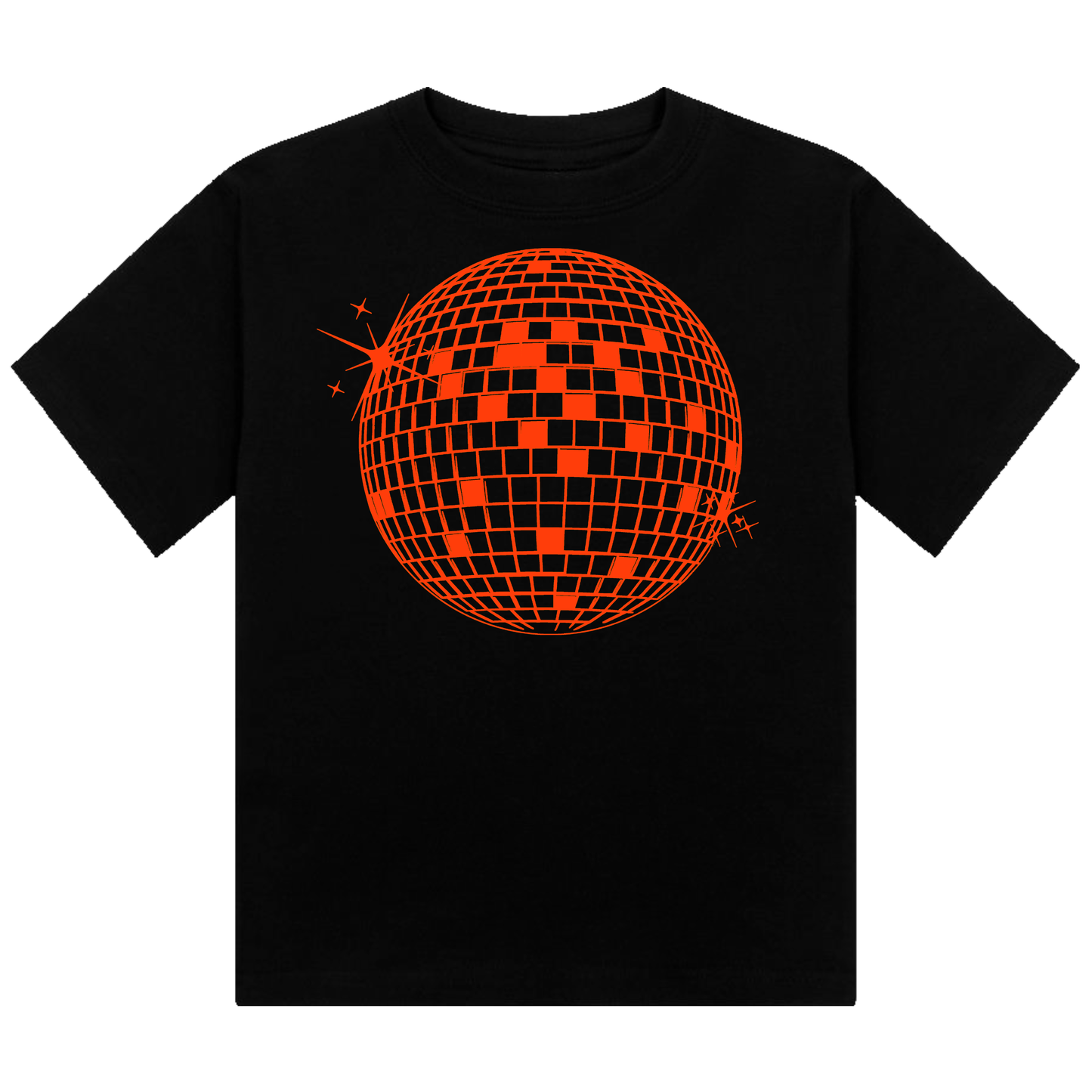 Discoball Neon UV Reactive Cropped Tshirt