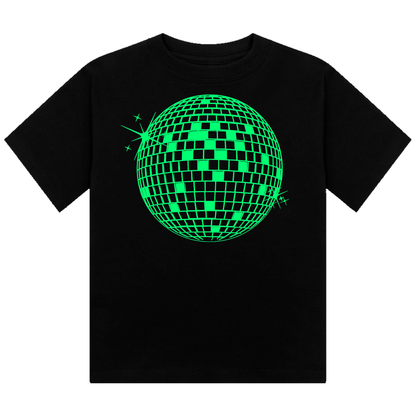 Discoball Neon UV Reactive Cropped Tshirt