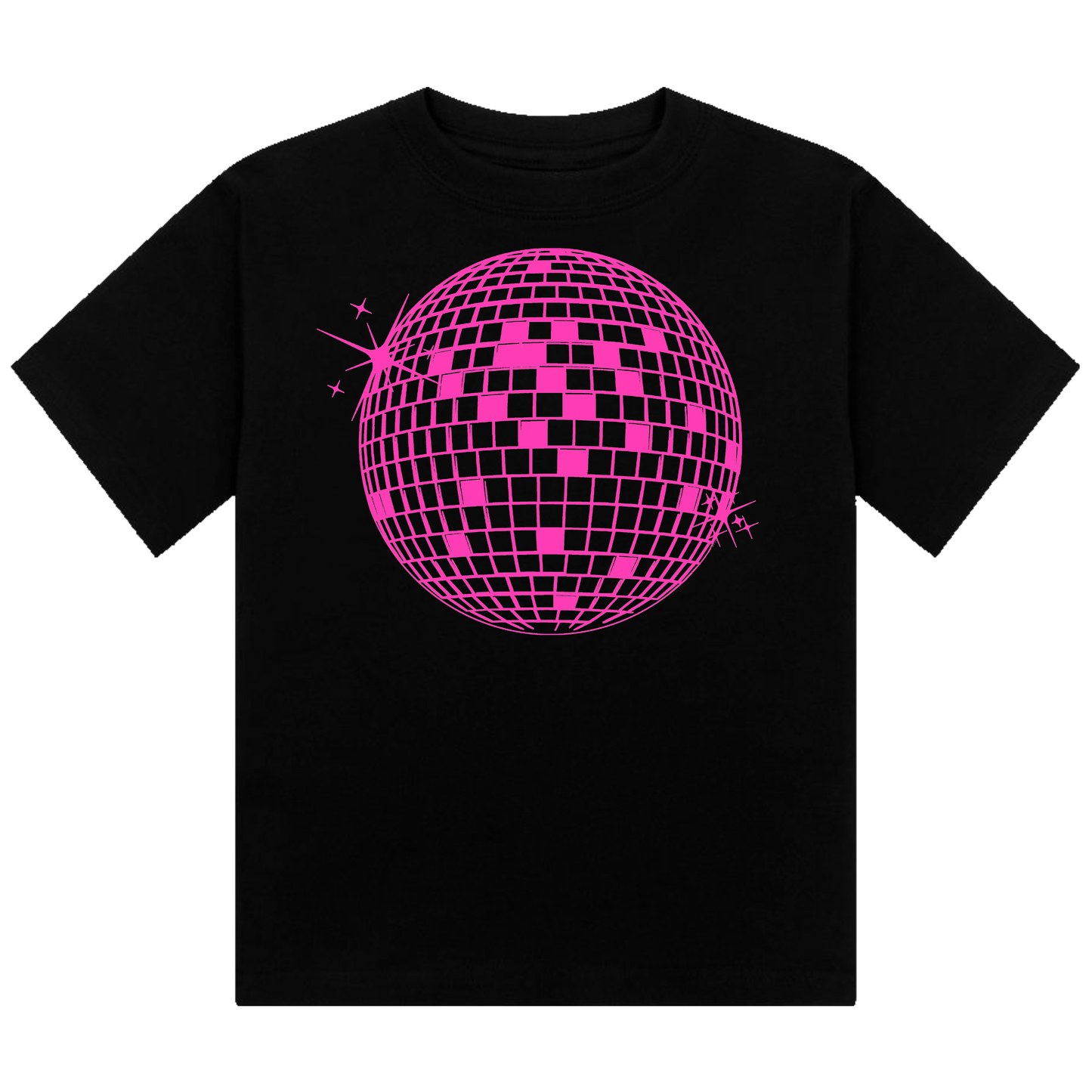 Discoball Neon UV Reactive Cropped Tshirt