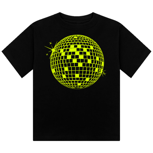 Discoball Neon UV Reactive Cropped Tshirt