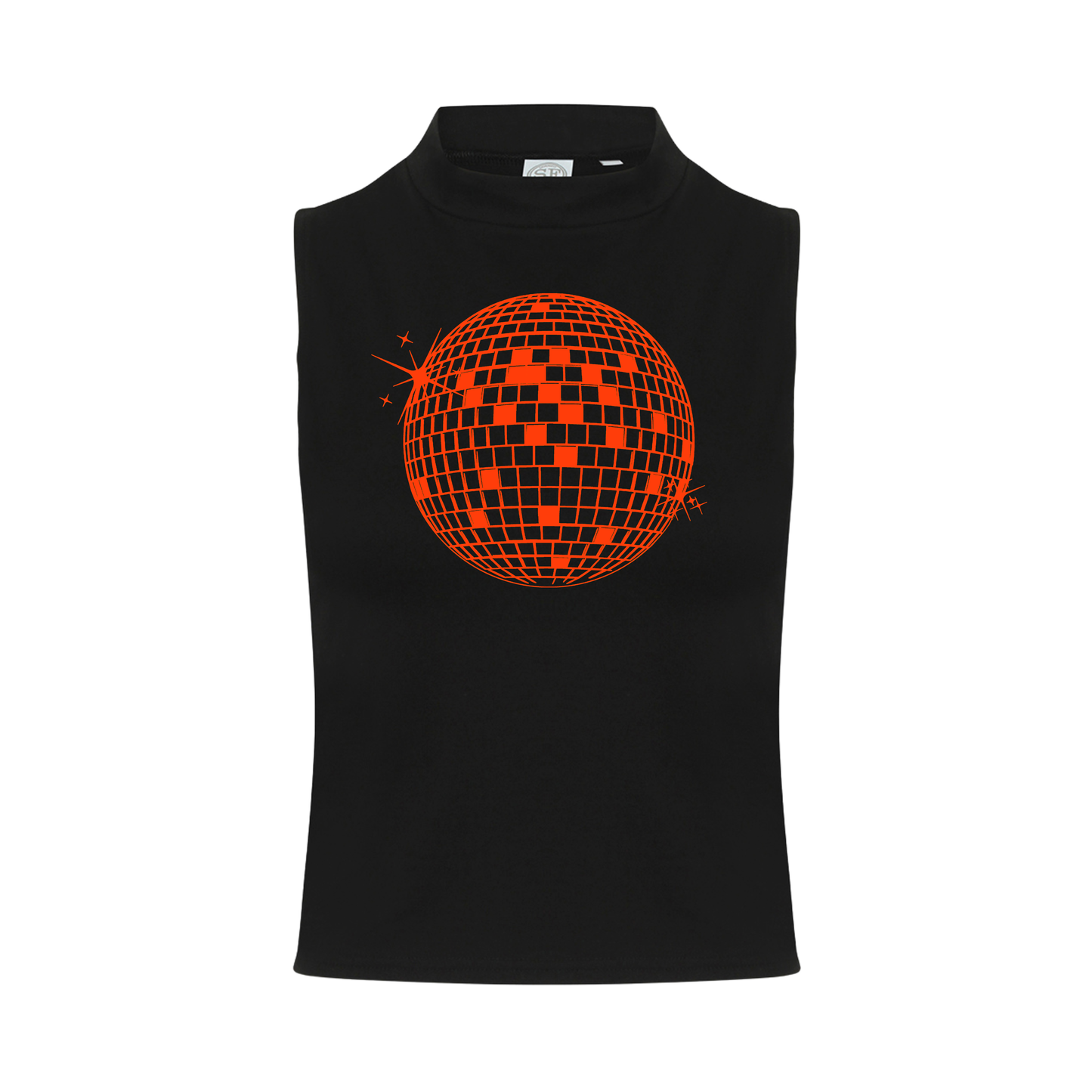 Discoball  Neon UV Reactive Sleeveless Crop
