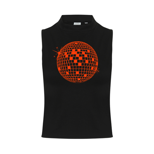 Discoball  Neon UV Reactive Sleeveless Crop
