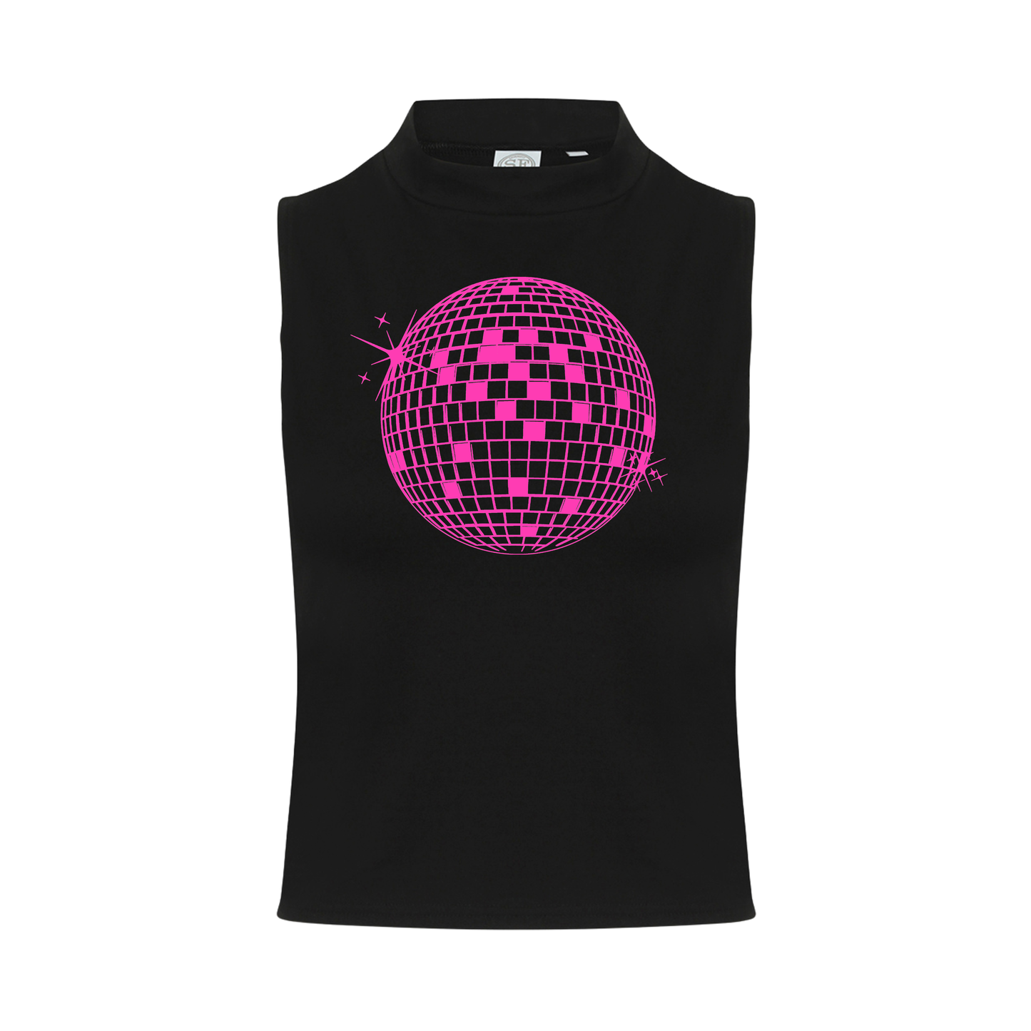 Discoball  Neon UV Reactive Sleeveless Crop