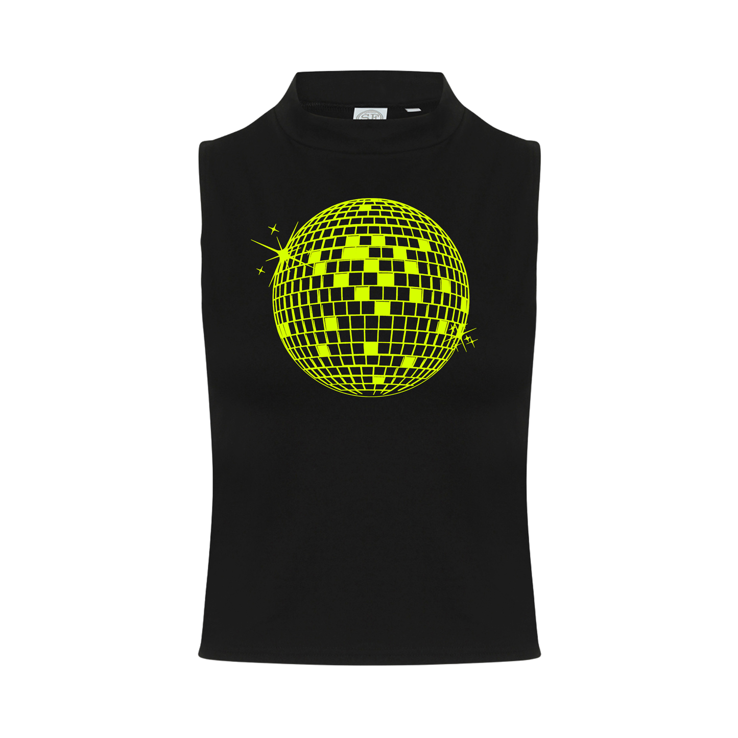 Discoball  Neon UV Reactive Sleeveless Crop