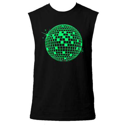 Discoball Neon UV Reactive Sleeveless Tshirt