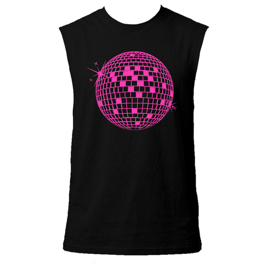 Discoball Neon UV Reactive Sleeveless Tshirt