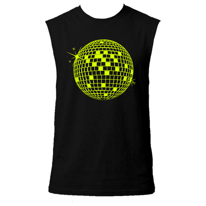 Discoball Neon UV Reactive Sleeveless Tshirt
