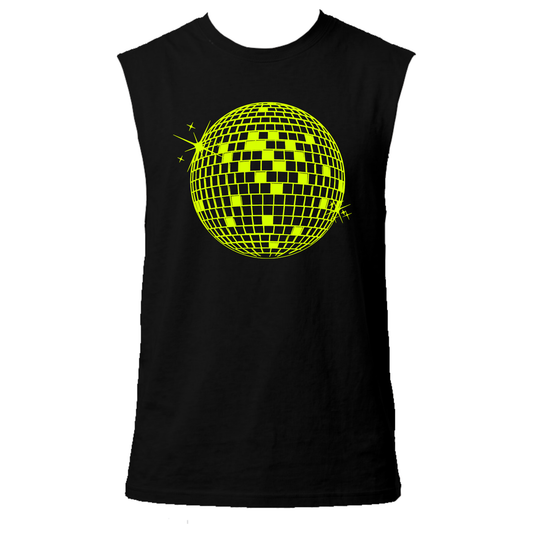 Discoball Neon UV Reactive Sleeveless Tshirt