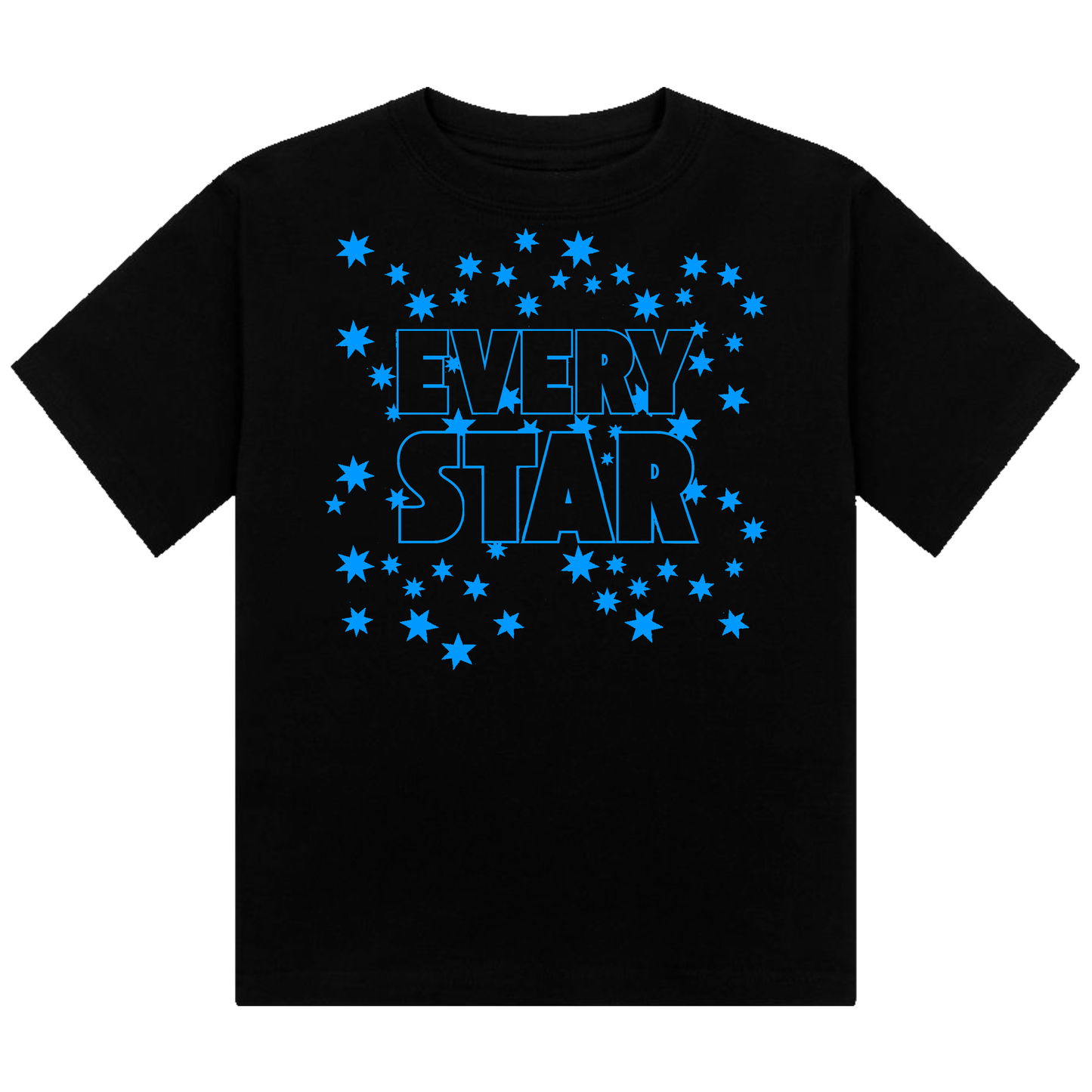 Every Star Neon UV Reactive Cropped Tshirt