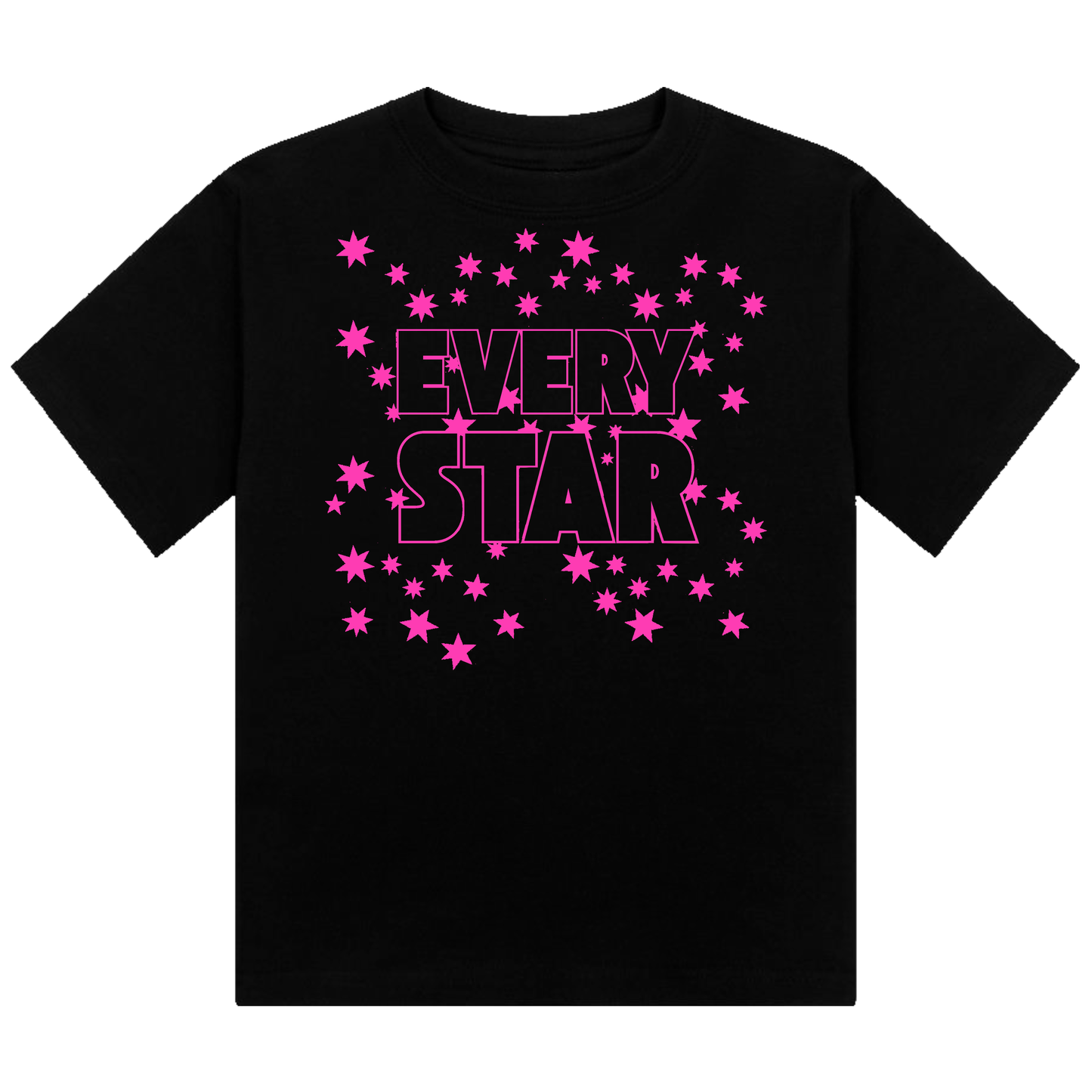 Every Star Neon UV Reactive Cropped Tshirt