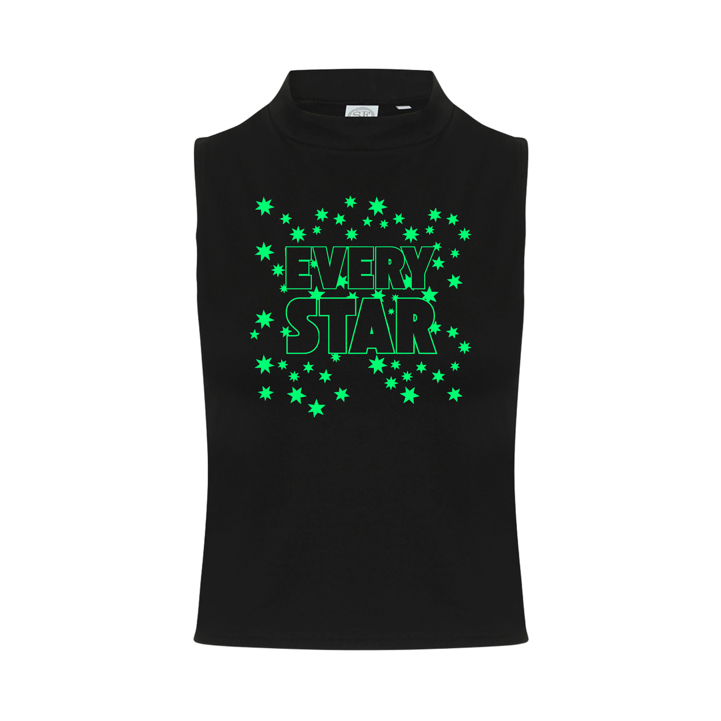 Every Star Neon UV Reactive Sleeveless Crop