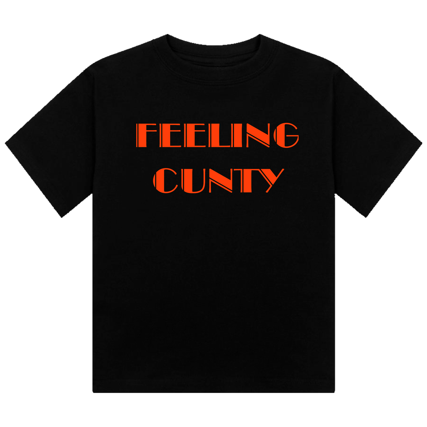 Feeling C#nty Neon UV Reactive Cropped Tshirt