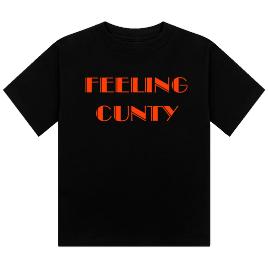 Feeling C#nty Neon UV Reactive Cropped Tshirt
