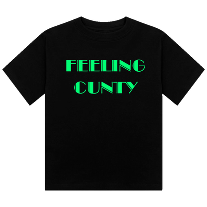 Feeling C#nty Neon UV Reactive Cropped Tshirt