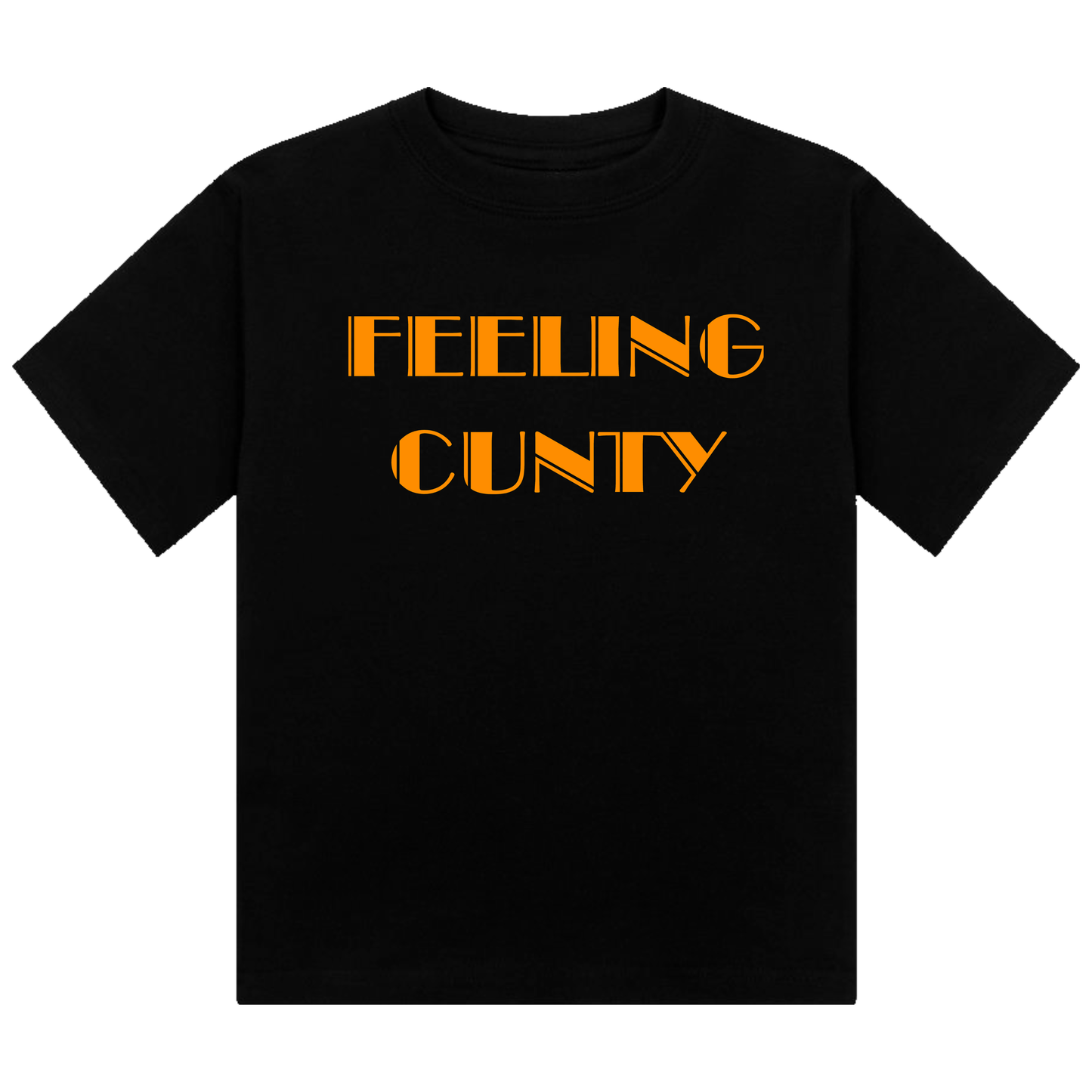 Feeling C#nty Neon UV Reactive Cropped Tshirt
