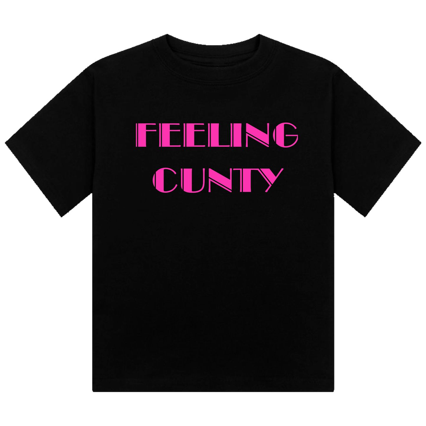 Feeling C#nty Neon UV Reactive Cropped Tshirt