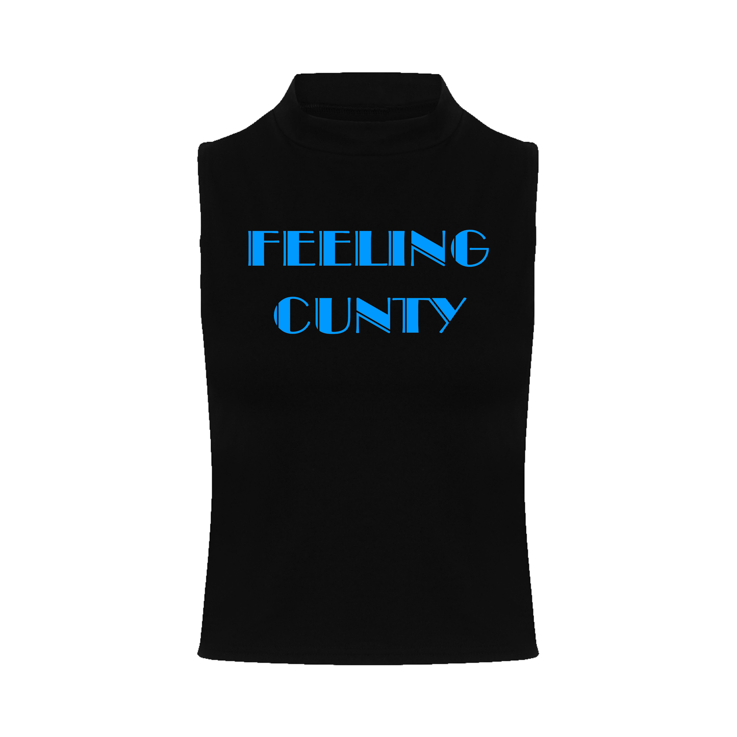 Feeling C#nty Neon UV Reactive Sleeveless Crop