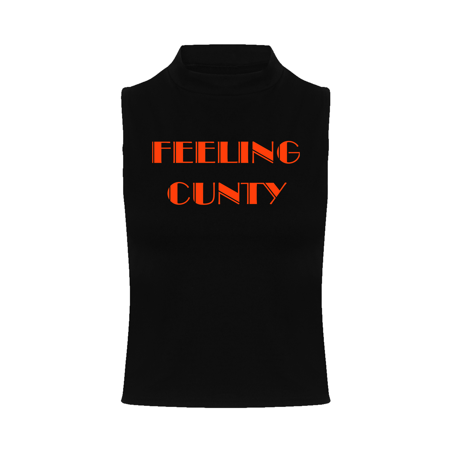Feeling C#nty Neon UV Reactive Sleeveless Crop