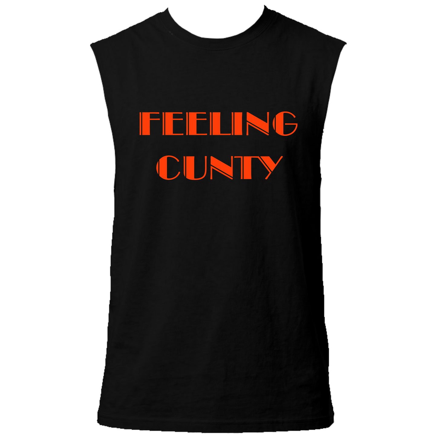 Feeling C#nty Neon UV Reactive Sleeveless Tshirt
