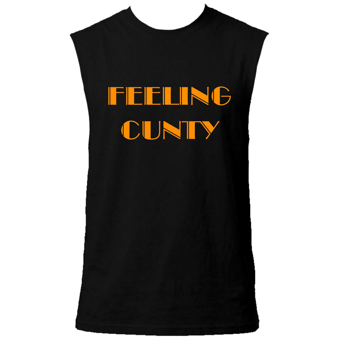 Feeling C#nty Neon UV Reactive Sleeveless Tshirt