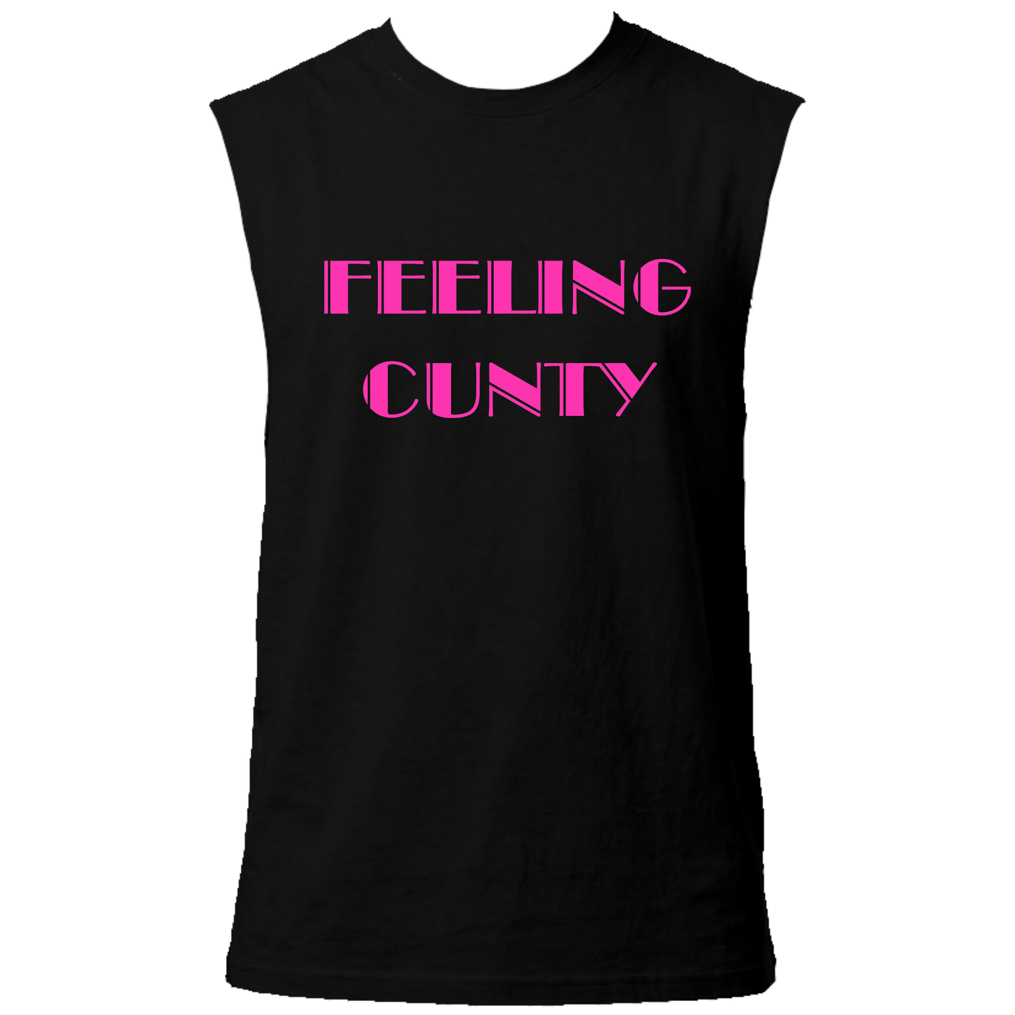 Feeling C#nty Neon UV Reactive Sleeveless Tshirt