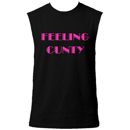 Feeling C#nty Neon UV Reactive Sleeveless Tshirt