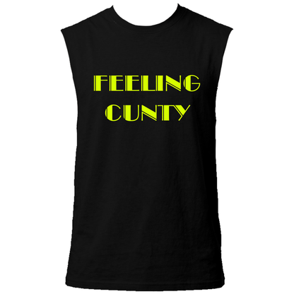 Feeling C#nty Neon UV Reactive Sleeveless Tshirt